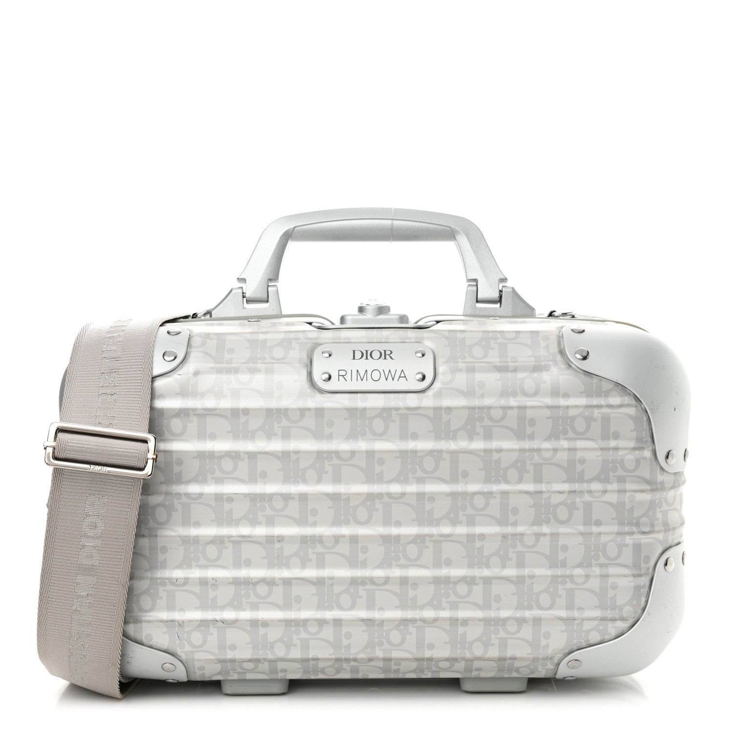 Christian Dior X RIMOWA Aluminum Oblique Hand Case Grey 1 of 19