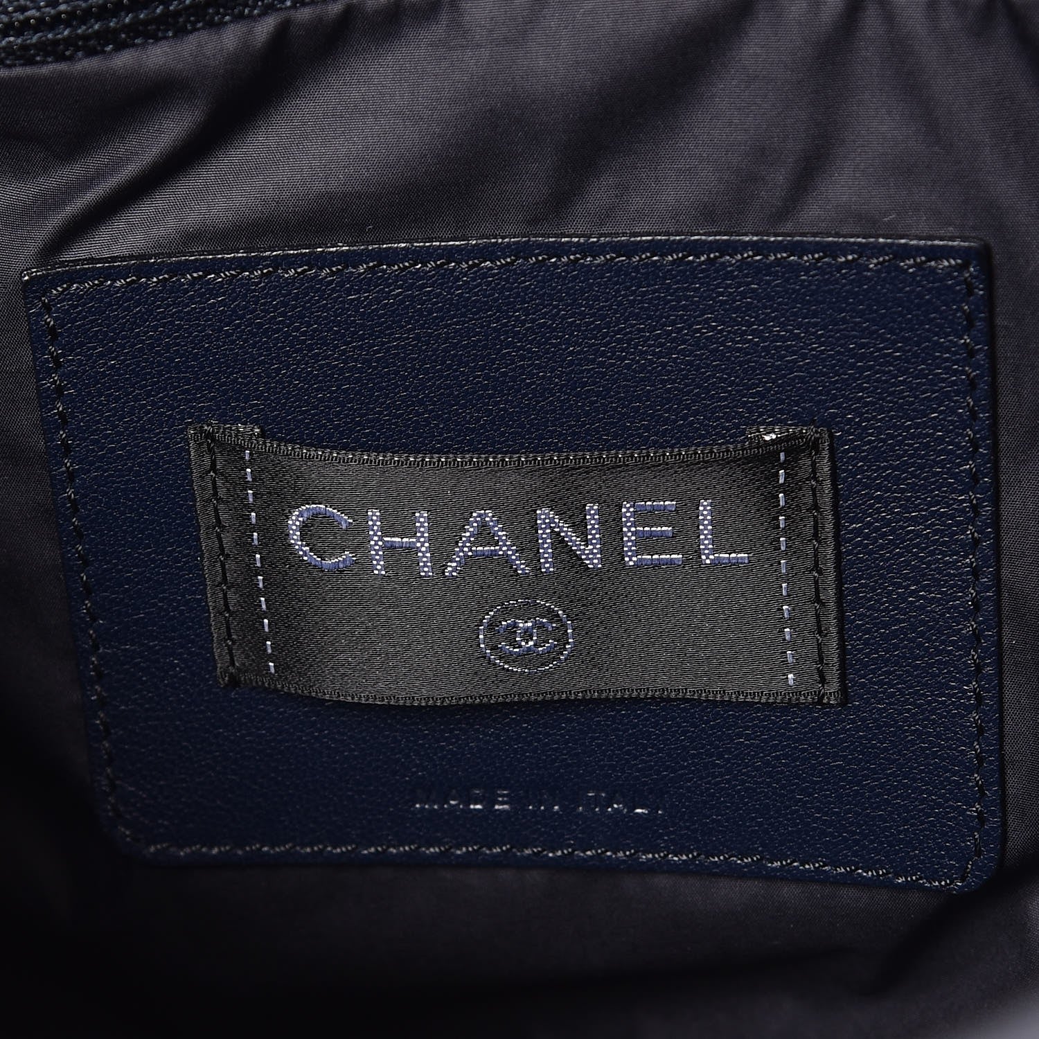 Chanel Nylon Embossed Doudoune Bowling Bag Silver 7 of 8