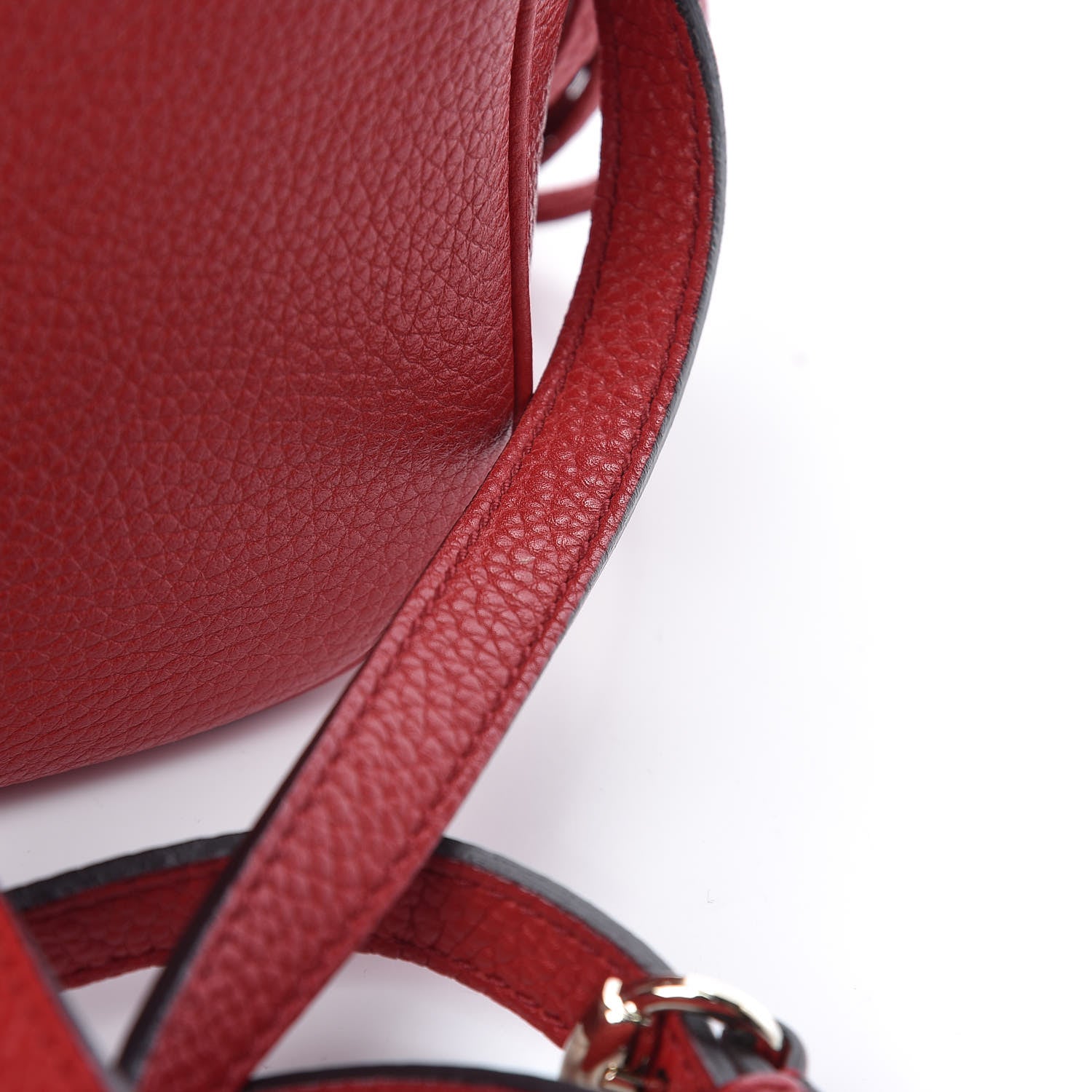 Gucci Pebbled Calfskin Small Soho Disco Bag Tabasco Red 8 of 11