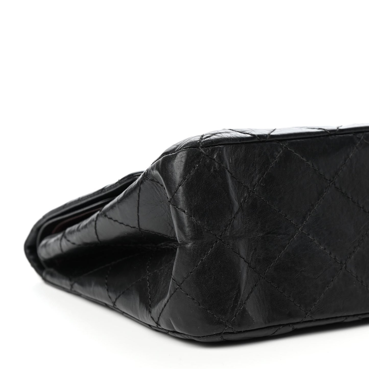 Aged Calfskin Quilted 2.55 Reissue 227 Flap Black