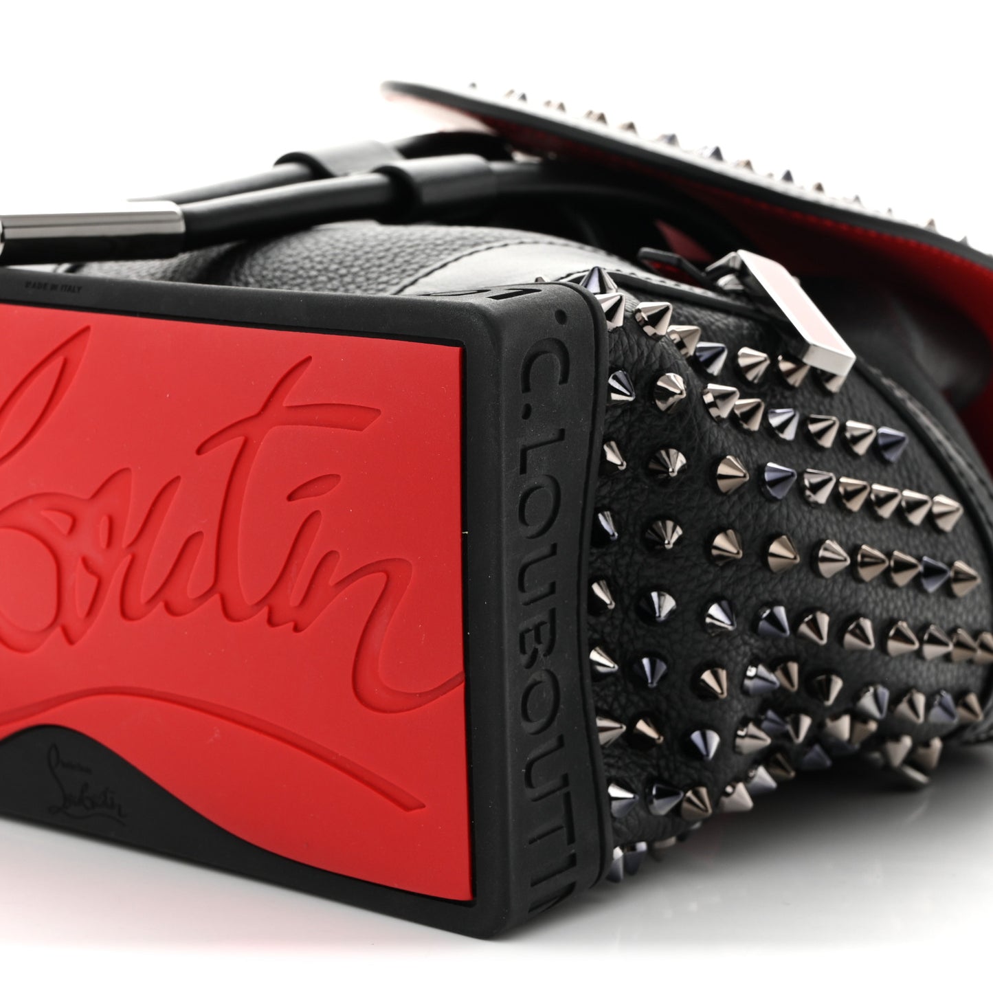 Calfskin Spiked Small Explorafunk Backpack Black
