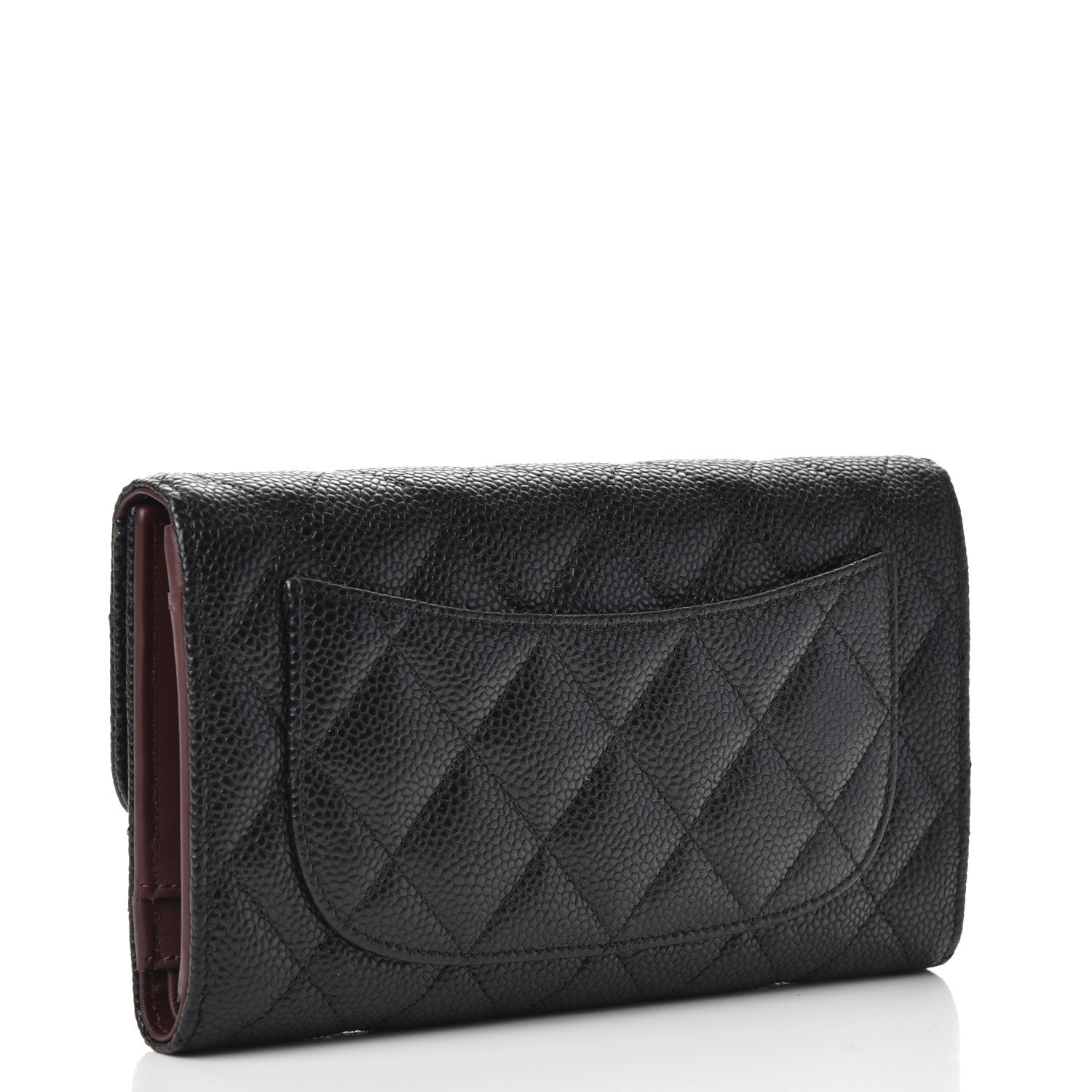 Chanel Caviar Quilted Large Flap Wallet Black 3 of 9