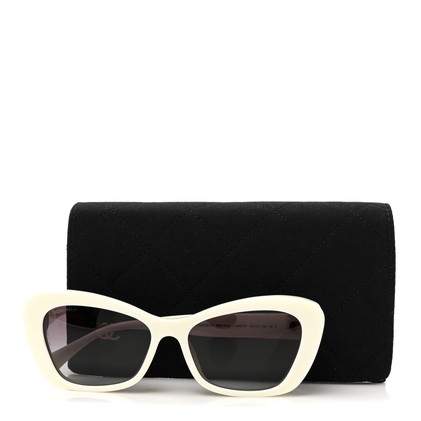 Acetate Pearl Cat Eye CC Sunglasses 5481-H White