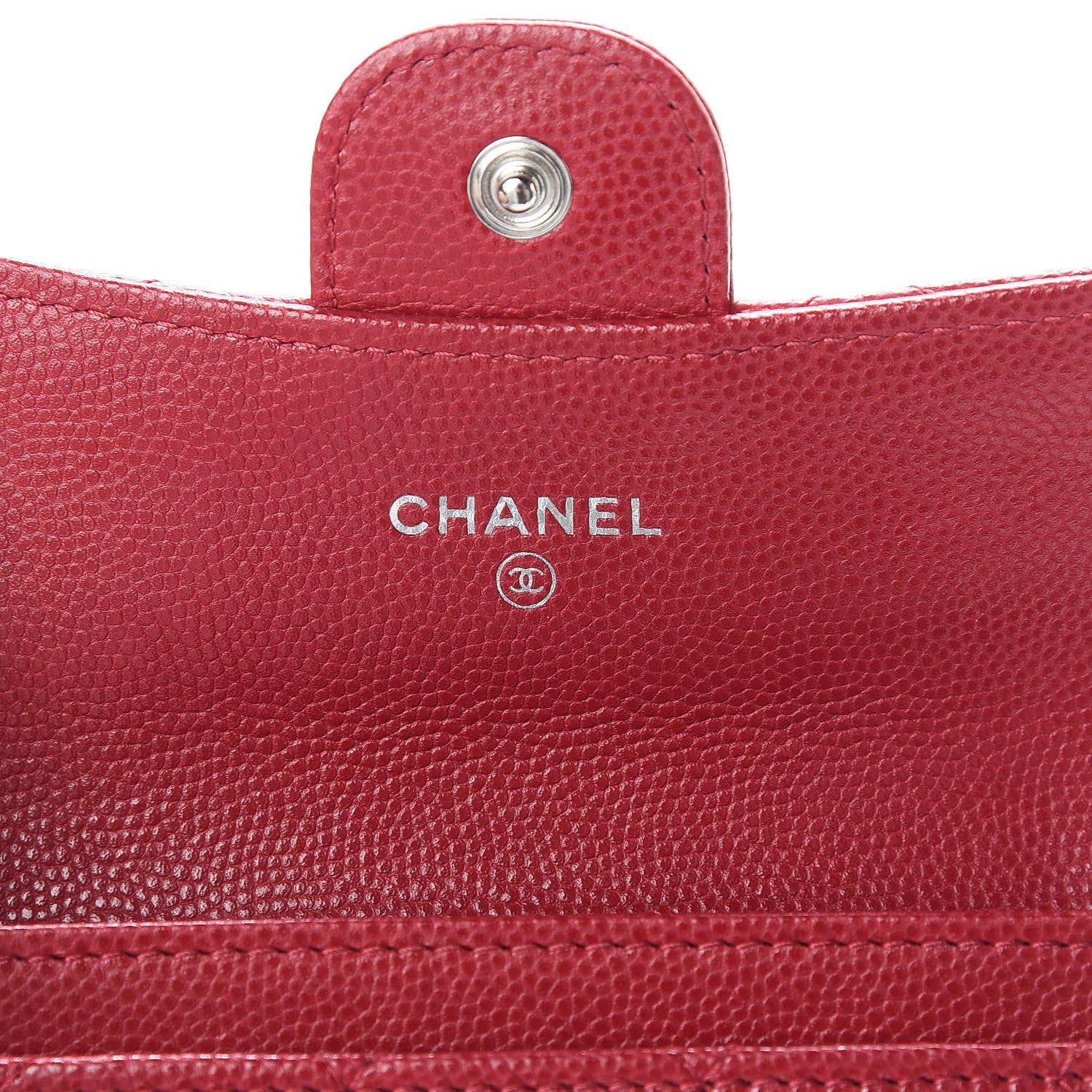 Chanel Caviar Quilted Flap Card Holder Dark Pink 6 of 9
