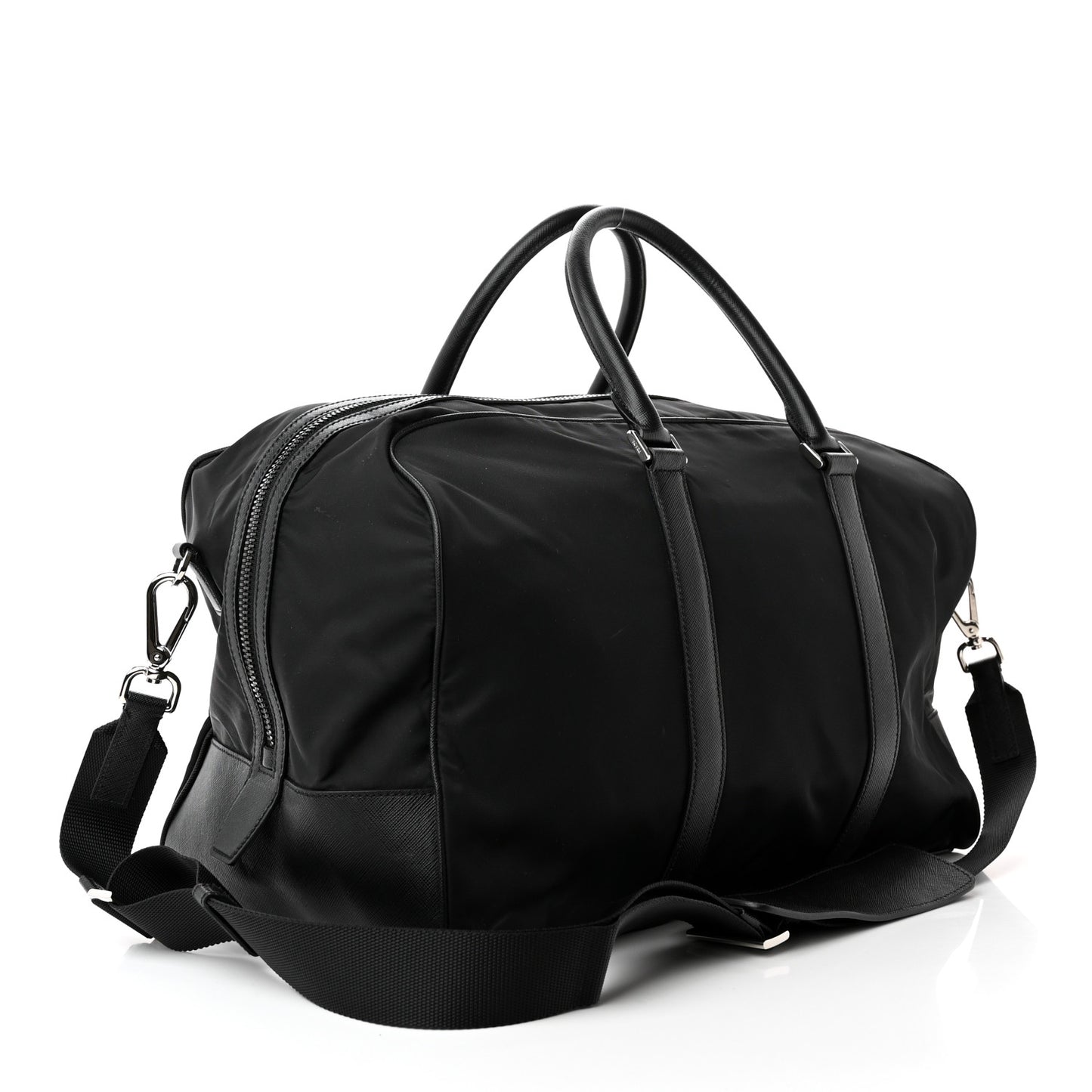 Tessuto Nylon Saffiano Duffle Black