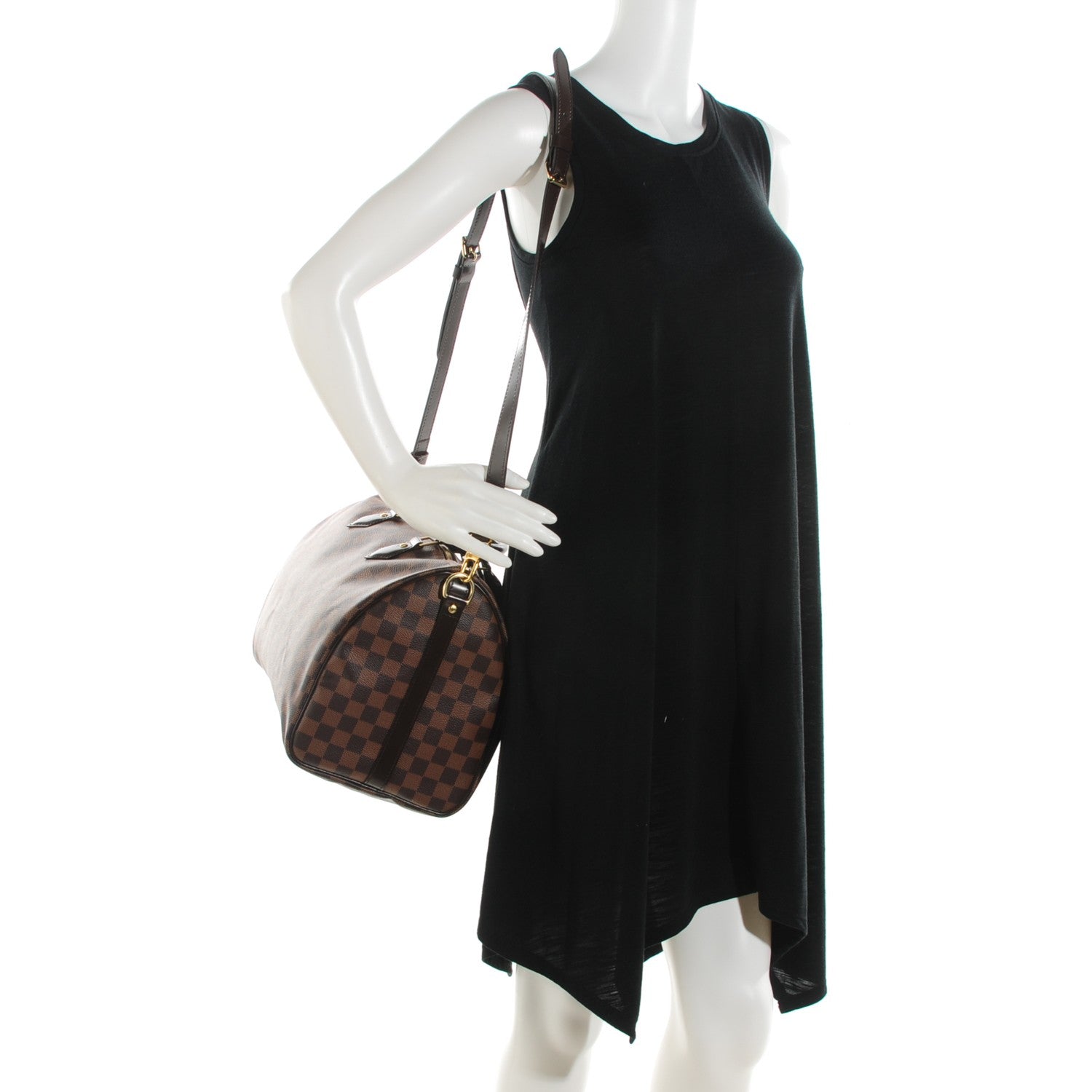 Louis Vuitton Damier Ebene Speedy Bandouliere 35 2 of 9