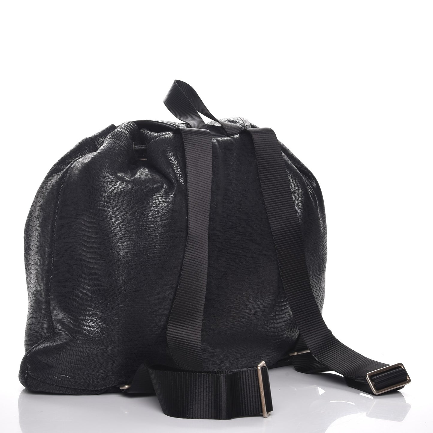 Lizard Printed Jersey Backpack Black