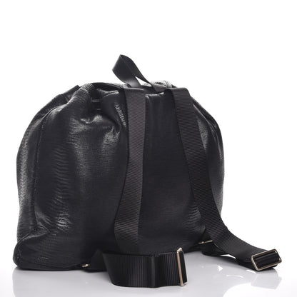 Chanel Lizard Printed Jersey Backpack Black 3 of 7