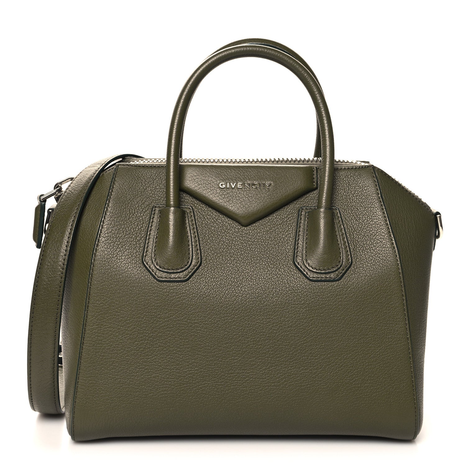Givenchy Sugar Goatskin Small Antigona Dark Khaki 1 of 10