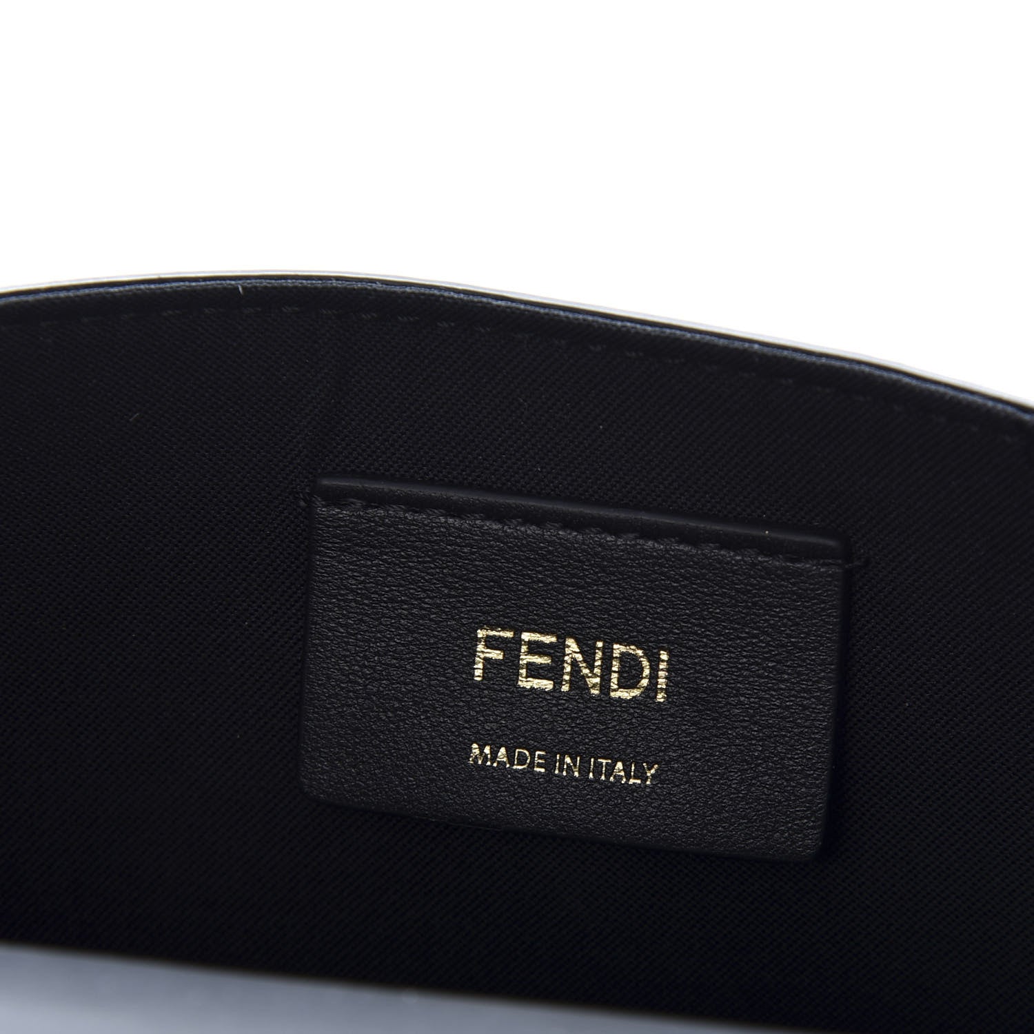 Fendi Vitello Cruise F is Fendi Bi-Color FF 1974 Embossed Envelope Belt Bag Maya Black 5 of 9
