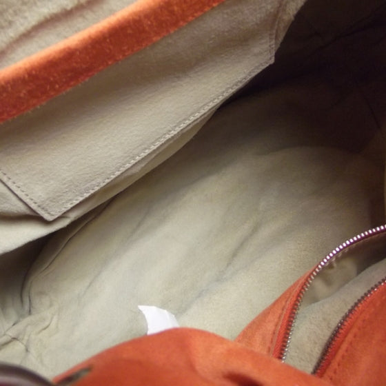 Suede Knot Hobo Orange