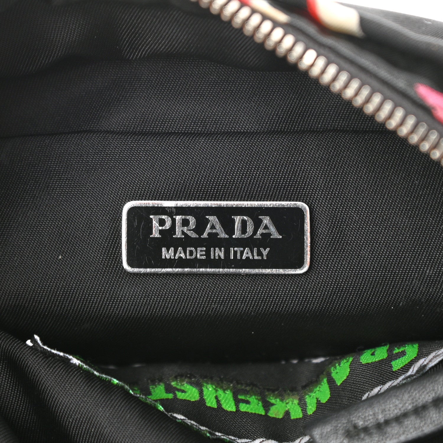Prada X UNIVERSAL STUDIOS Tessuto Nylon Thunder Frankenstein Chain Shopping Tote Lacca 6 of 9