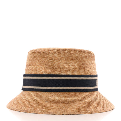 Christian Dior Straw Bucket Hat 58 Natural 5 of 9