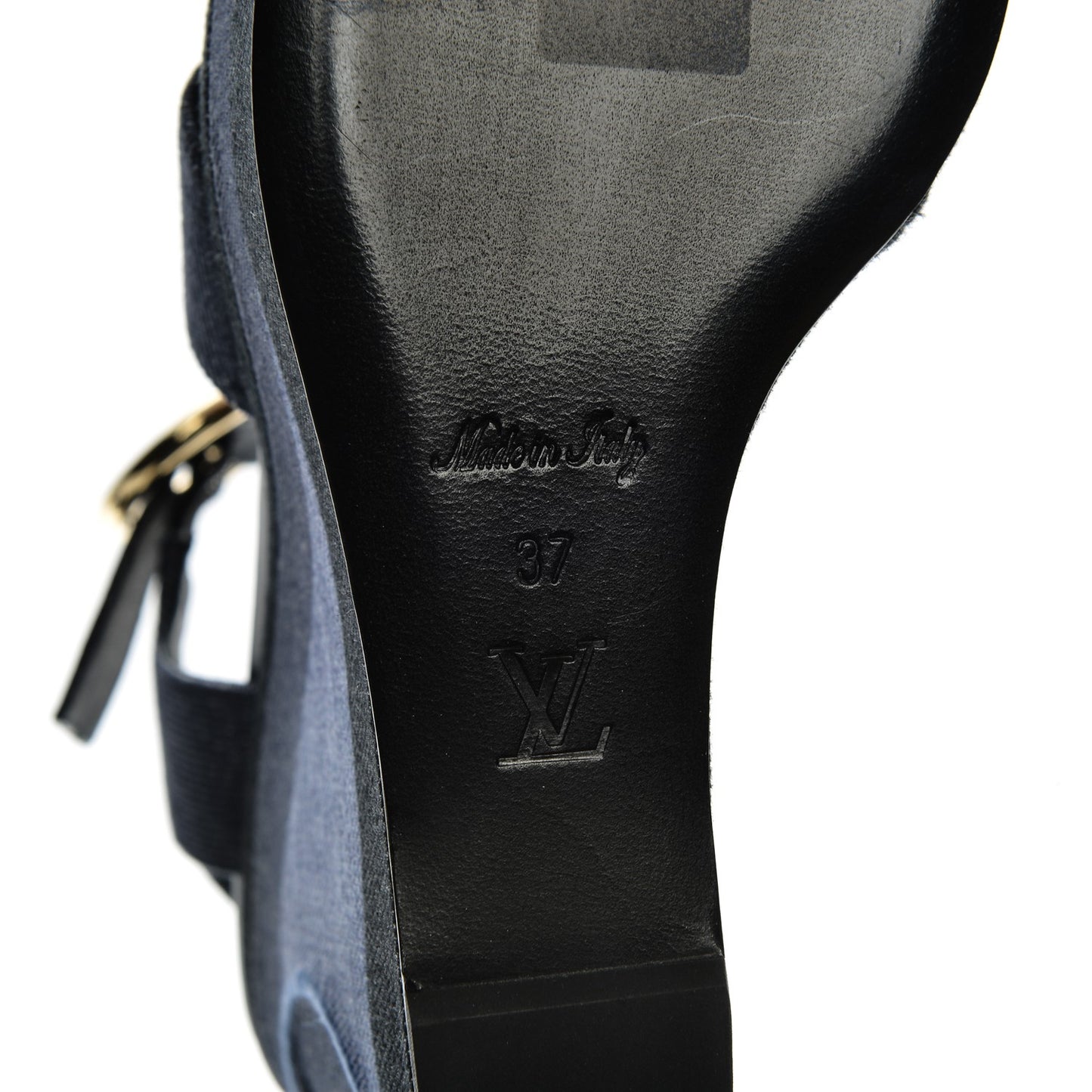 Canvas Blue Shore Wedge Sandal 37 Marine