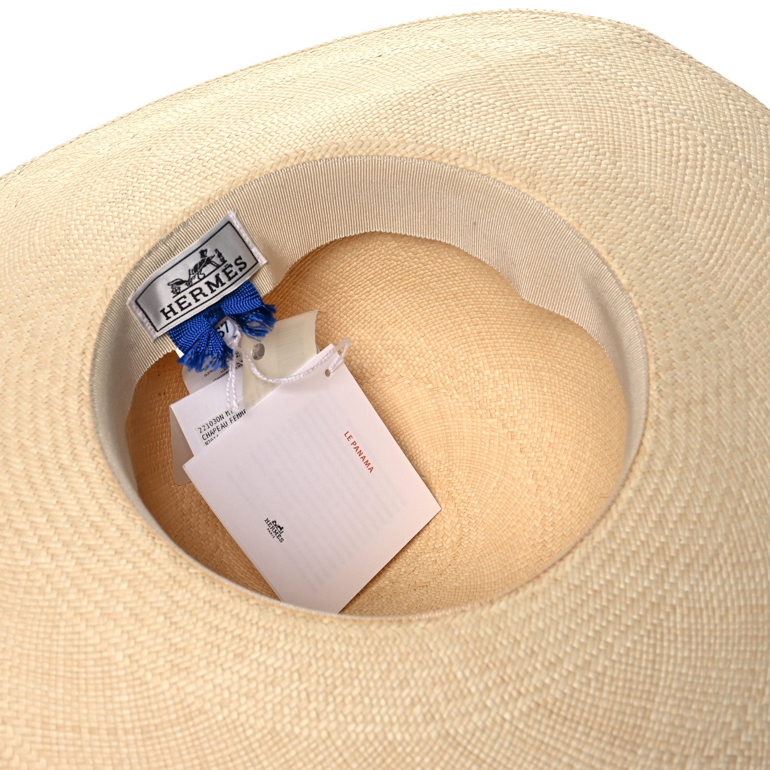 Hermes Straw Panama Brisa Brides De Gala Hat 57 Naturel Multicolore 4 of 6