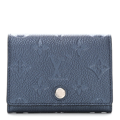 Louis Vuitton Metallic Monogram Business Card Holder Navy Nacre 1 of 7