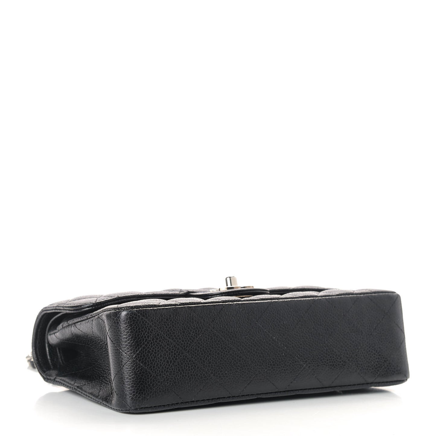 Caviar Quilted Small Double Flap Black