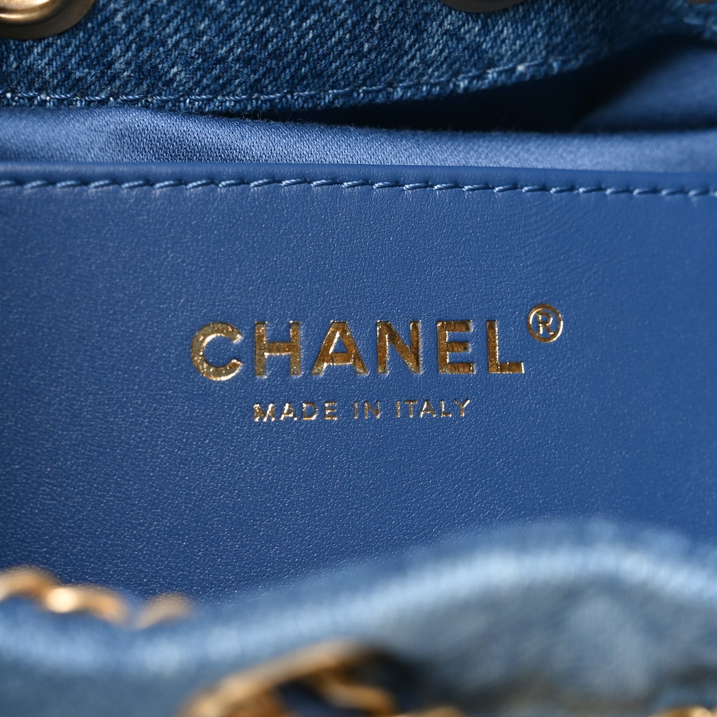 Washed Denim Quilted Mini Chanel 25 Handbag Blue