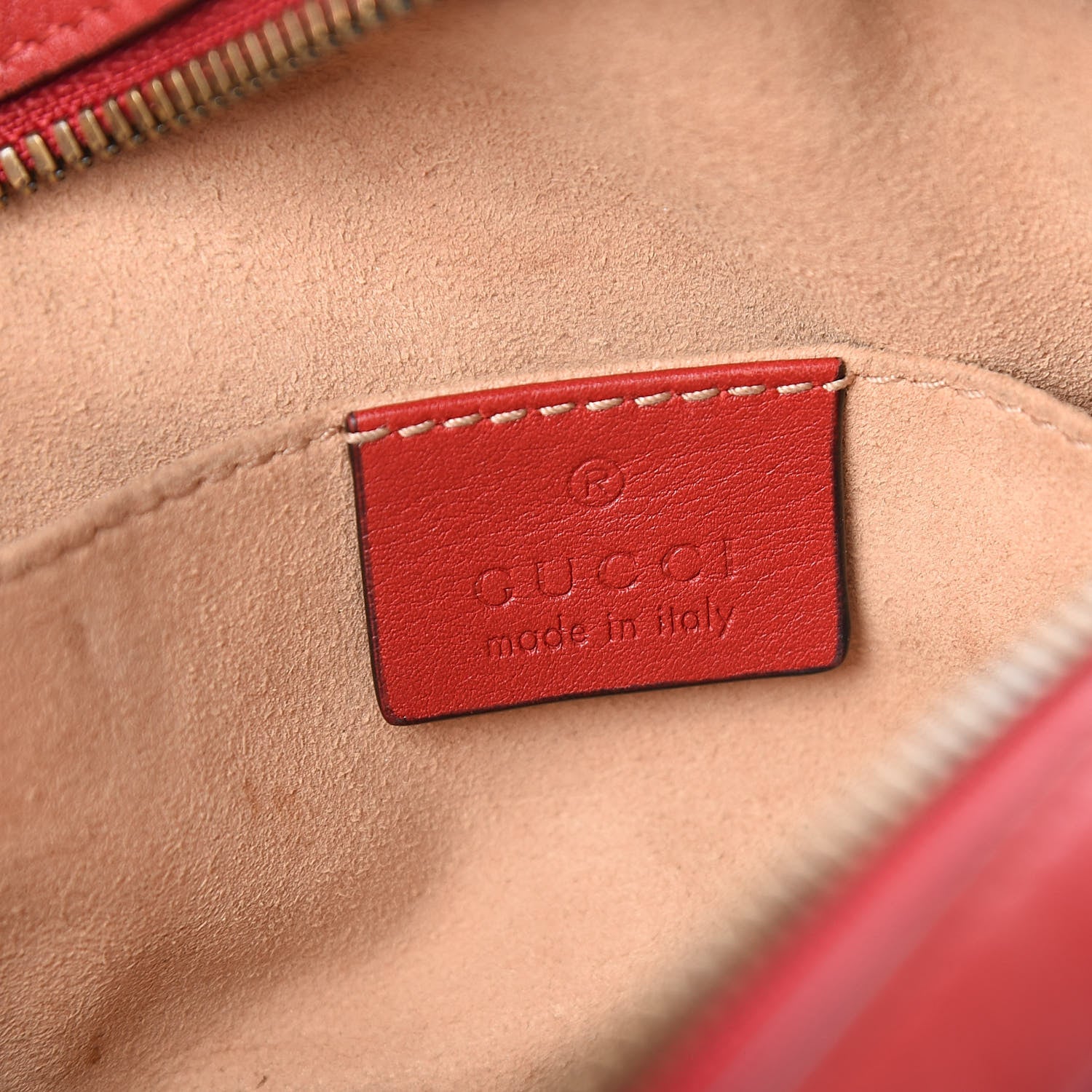 Gucci Calfskin Matelasse GG Marmont Belt Bag 85 34 Hibiscus Red 6 of 12