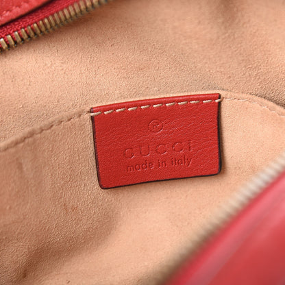 Gucci Calfskin Matelasse GG Marmont Belt Bag 85 34 Hibiscus Red 6 of 12