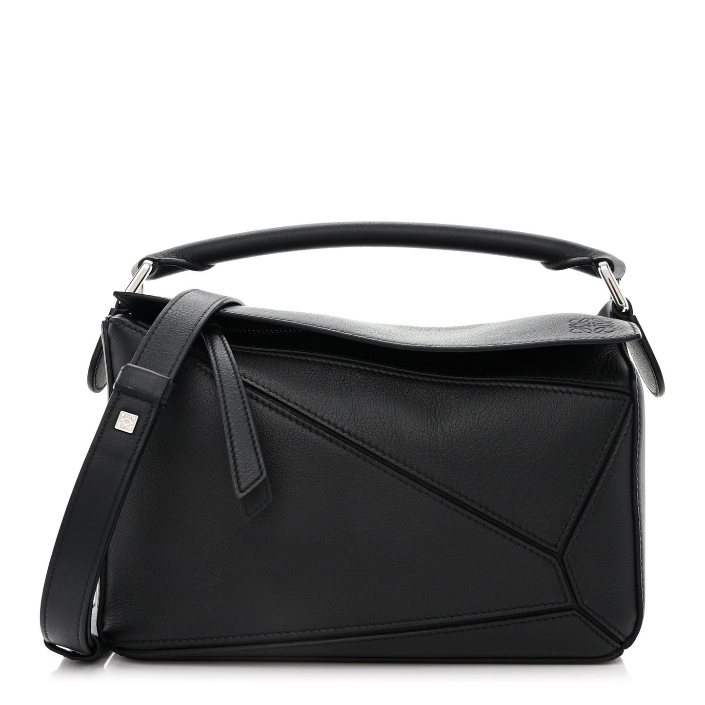Calfskin Small Puzzle Bag Black