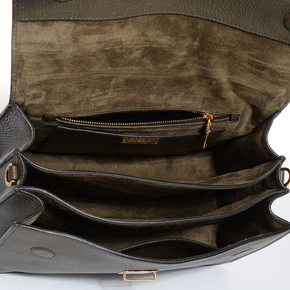 Miu Miu Goatskin Madras Top Handle Shoulder Bag Militare 5 of 9