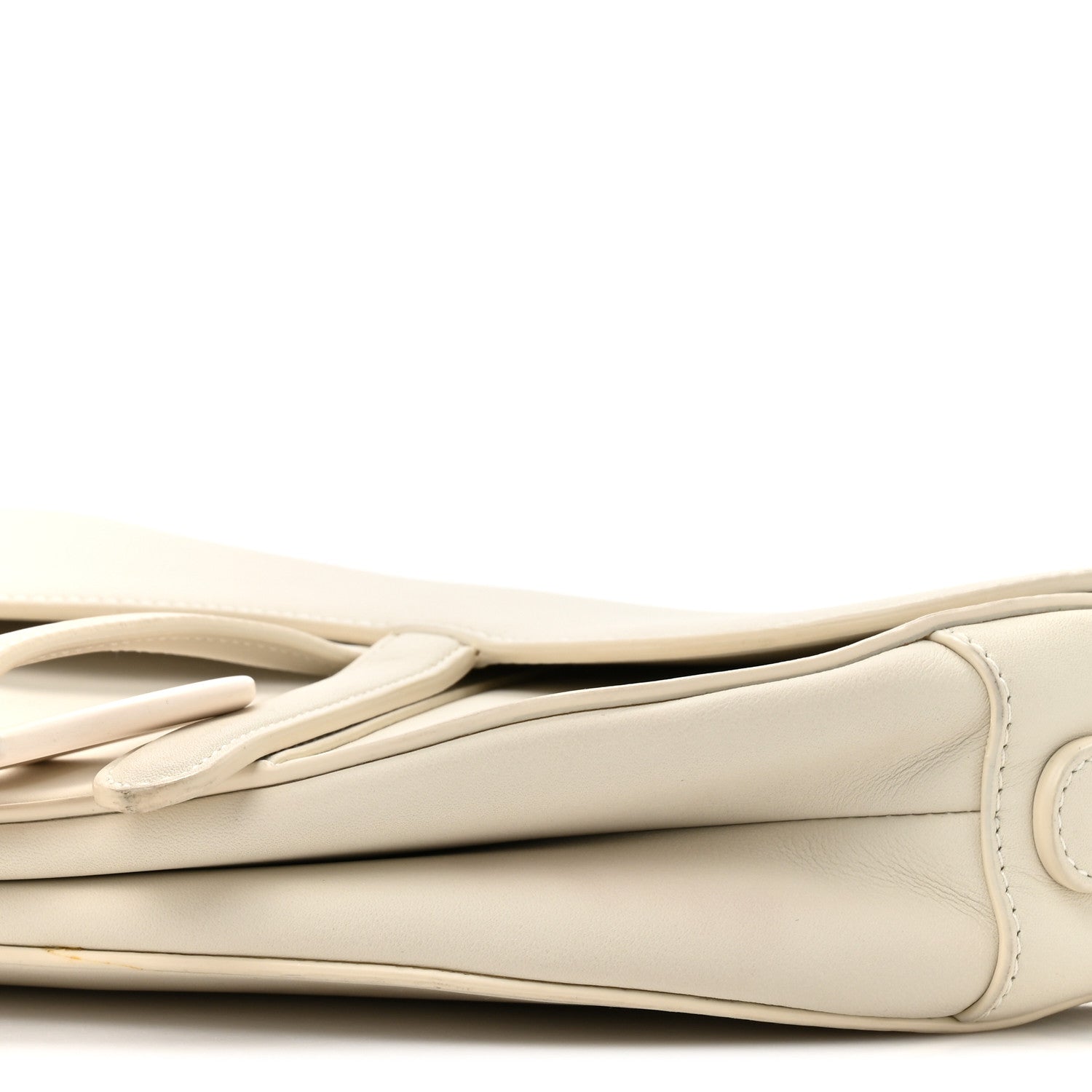 Christian Dior Ultra Matte Calfskin Saddle Bag Off White 9 of 14