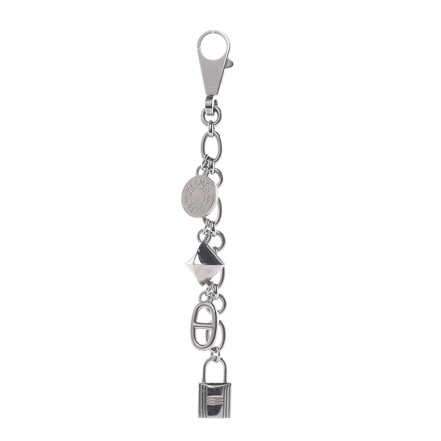 Hermes Palladium Olga Bag Charm Silver 1 of 3