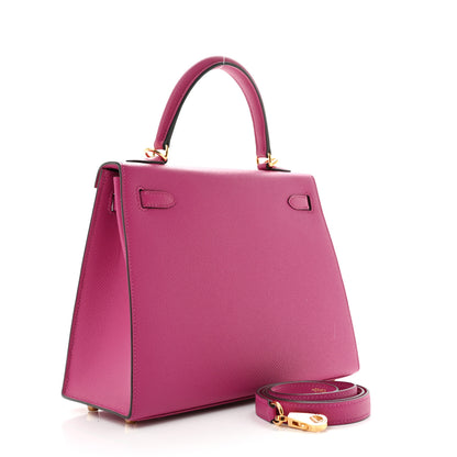 Hermes Epsom Kelly Sellier 25 Rose Pourpre 3 of 14