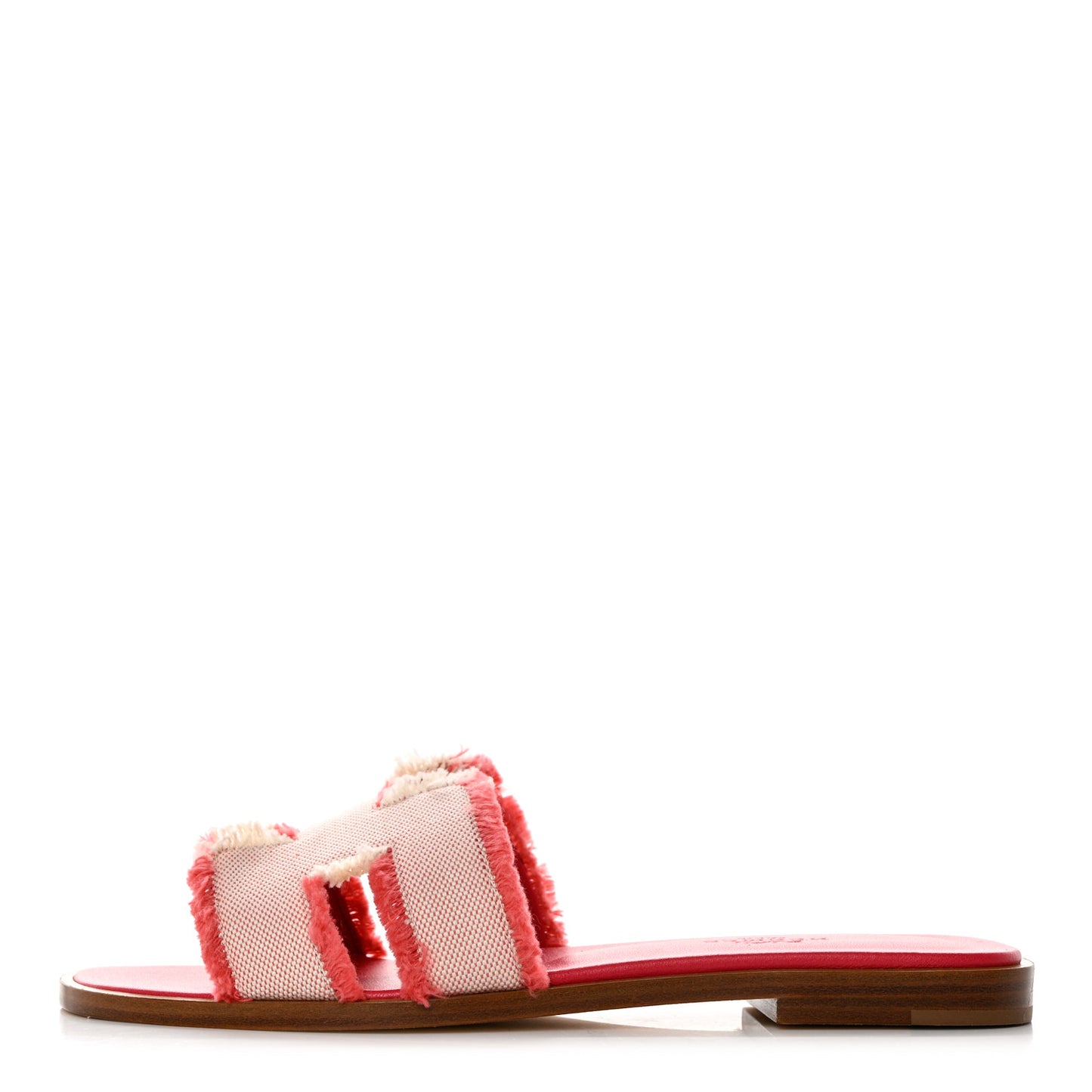 Toile H Oran Fringe Sandals 35 Framboise