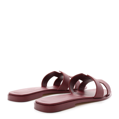 Hermes Epsom Oran Sandals 40 Rouge H 5 of 10