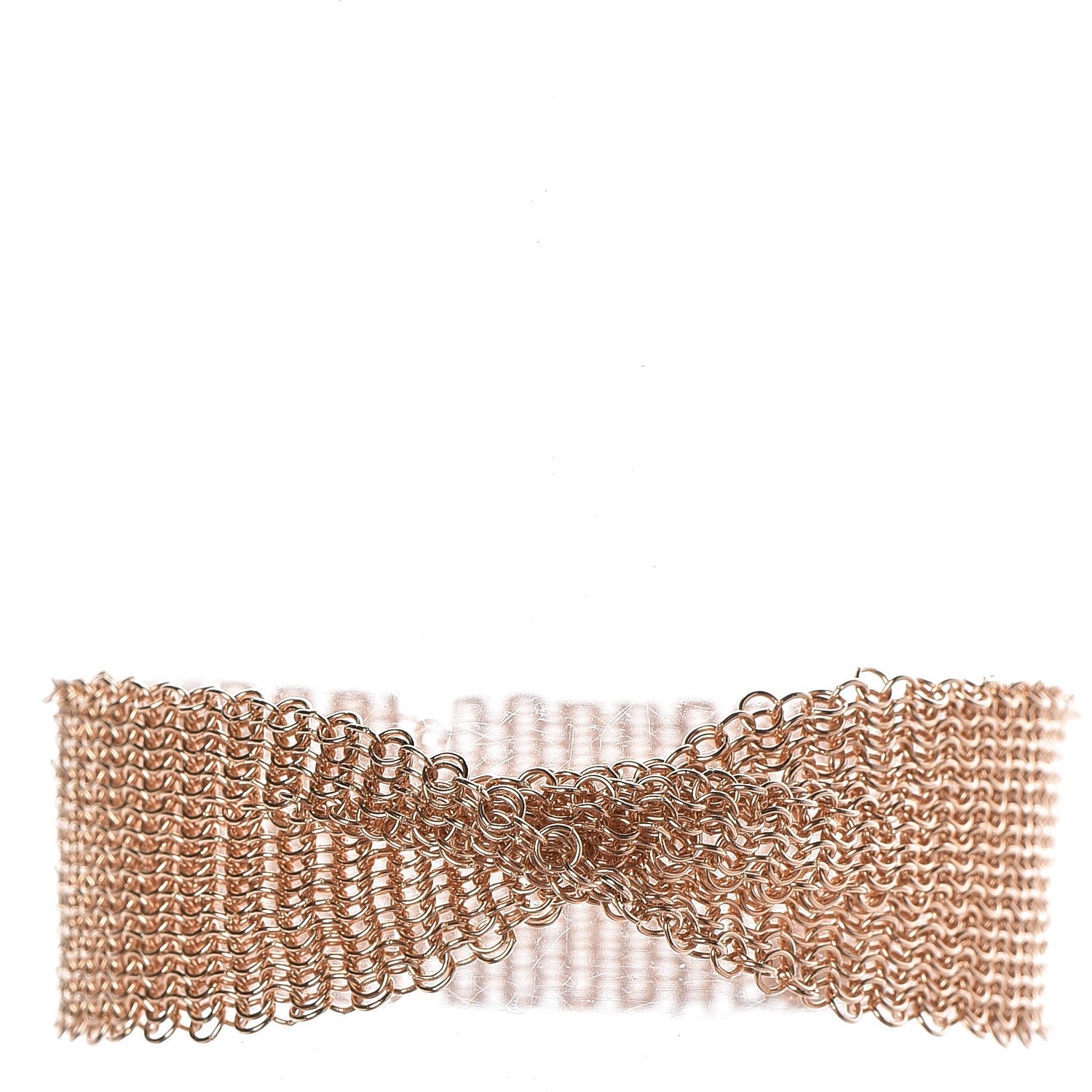 Tiffany 18K Rose Gold Elsa Peretti Mesh Narrow Bracelet S 1 of 4