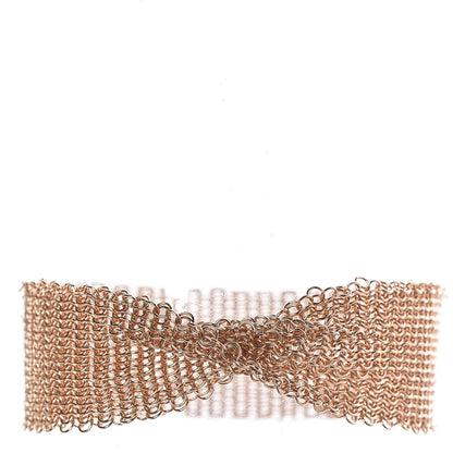Tiffany 18K Rose Gold Elsa Peretti Mesh Narrow Bracelet S 1 of 4