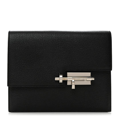 Hermes Chevre Mysore Verrou Clutch Black 1 of 7