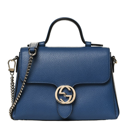 Gucci Dollar Calfskin Interlocking G Top Handle Shoulder Bag Caspian 1 of 11