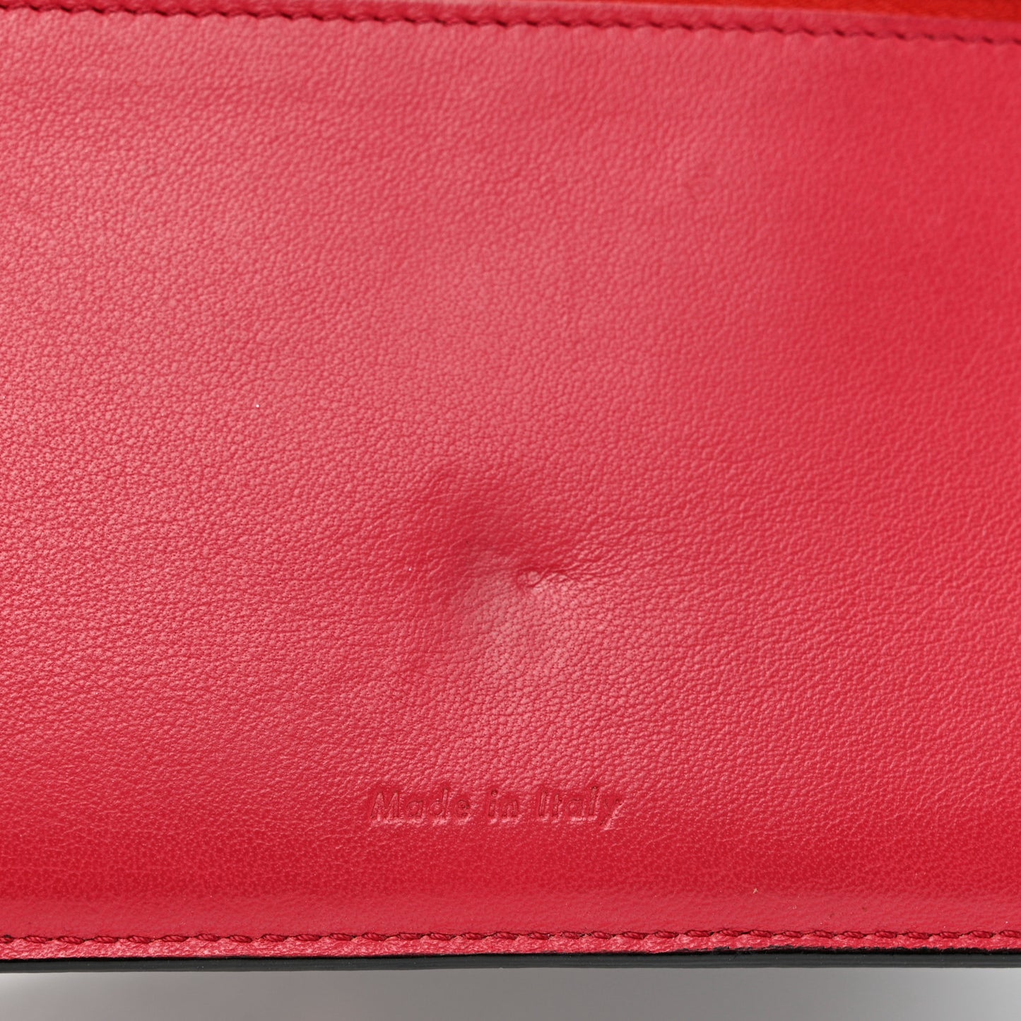 Grained Calfskin Large Multifunction Strap Wallet Black Pink