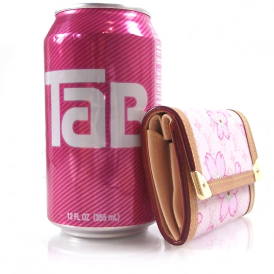 Monogram Cherry Blossom Porte-Monnaie Plat Coin Purse Pink