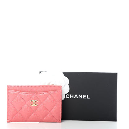Chanel Iridescent Caviar Quilted Card Holder Pink 8 of 8