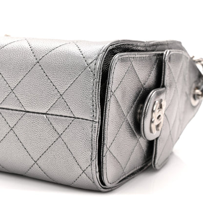 Chanel Metallic Caviar Quilted Mini Chanel 25 Handbag Anthracite 10 of 10