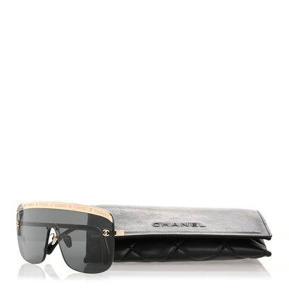Chanel Metal Shield Sunglasses 71507 Gold 9 of 9