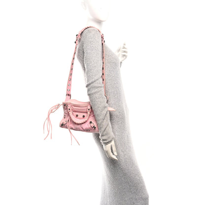 Balenciaga Denim BB Monogram Neo Cagole Handbag XS Pink 2 of 11