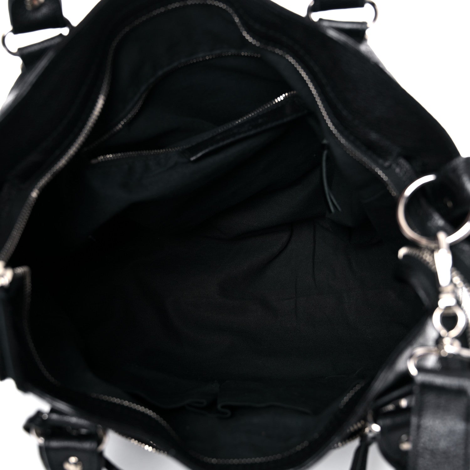 Balenciaga Chevre Silver Metallic Edge Hardware Velo Black 4 of 17