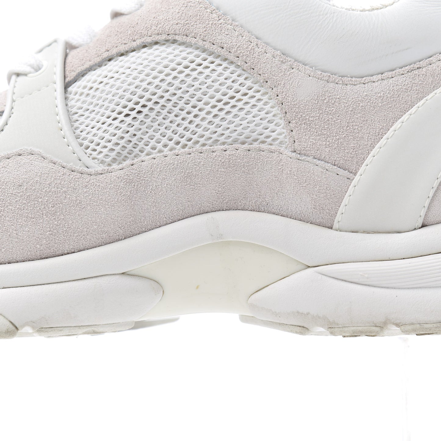 Suede Calfskin CC Sneakers 38.5 Pink White