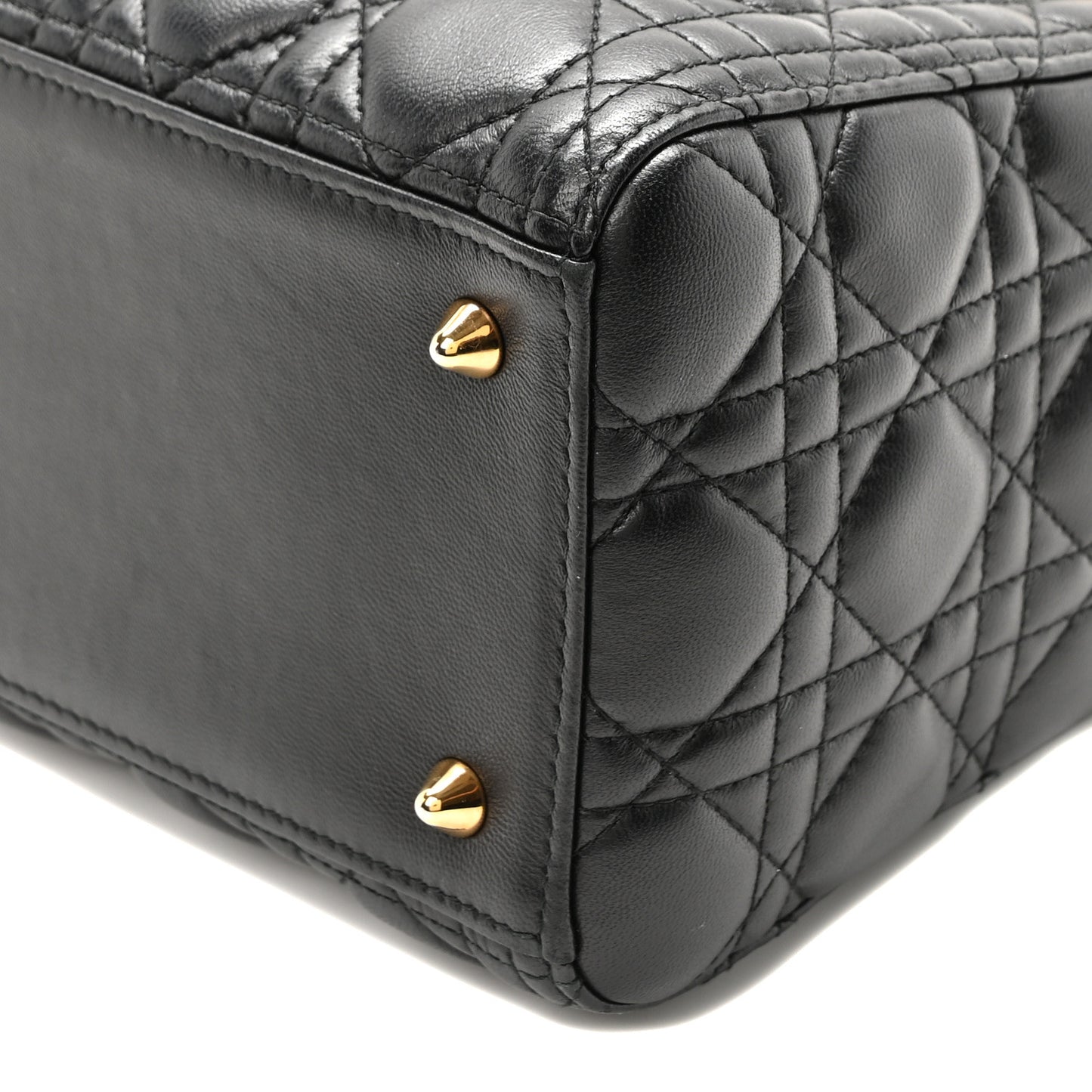 Lambskin Cannage Medium Lady Dior Black