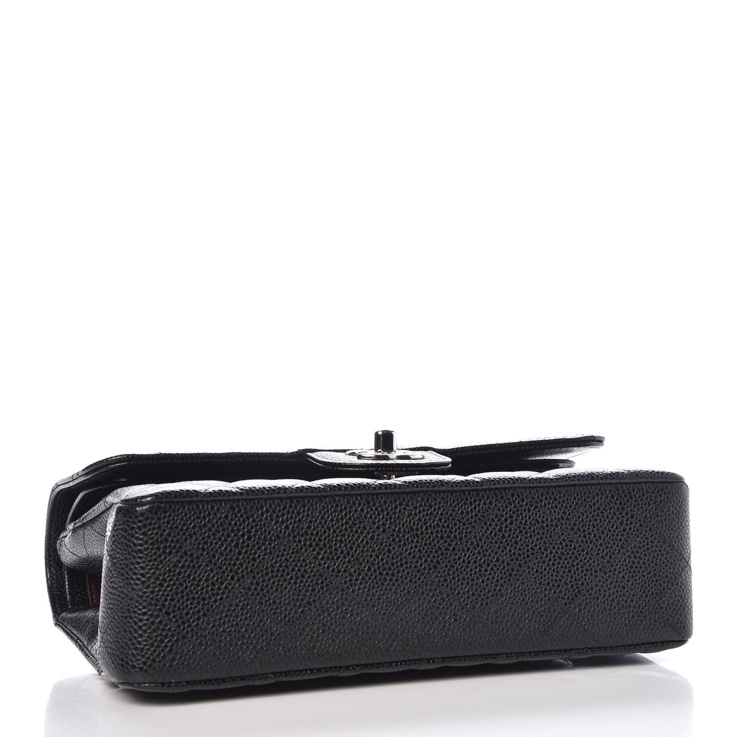 Caviar Quilted Small Double Flap Black