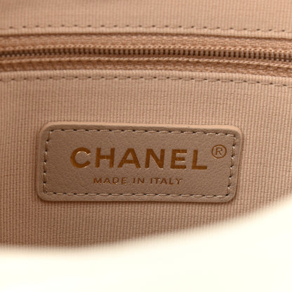 Chanel Shiny Caviar Quilted Chain Melody Backpack White 6 of 11
