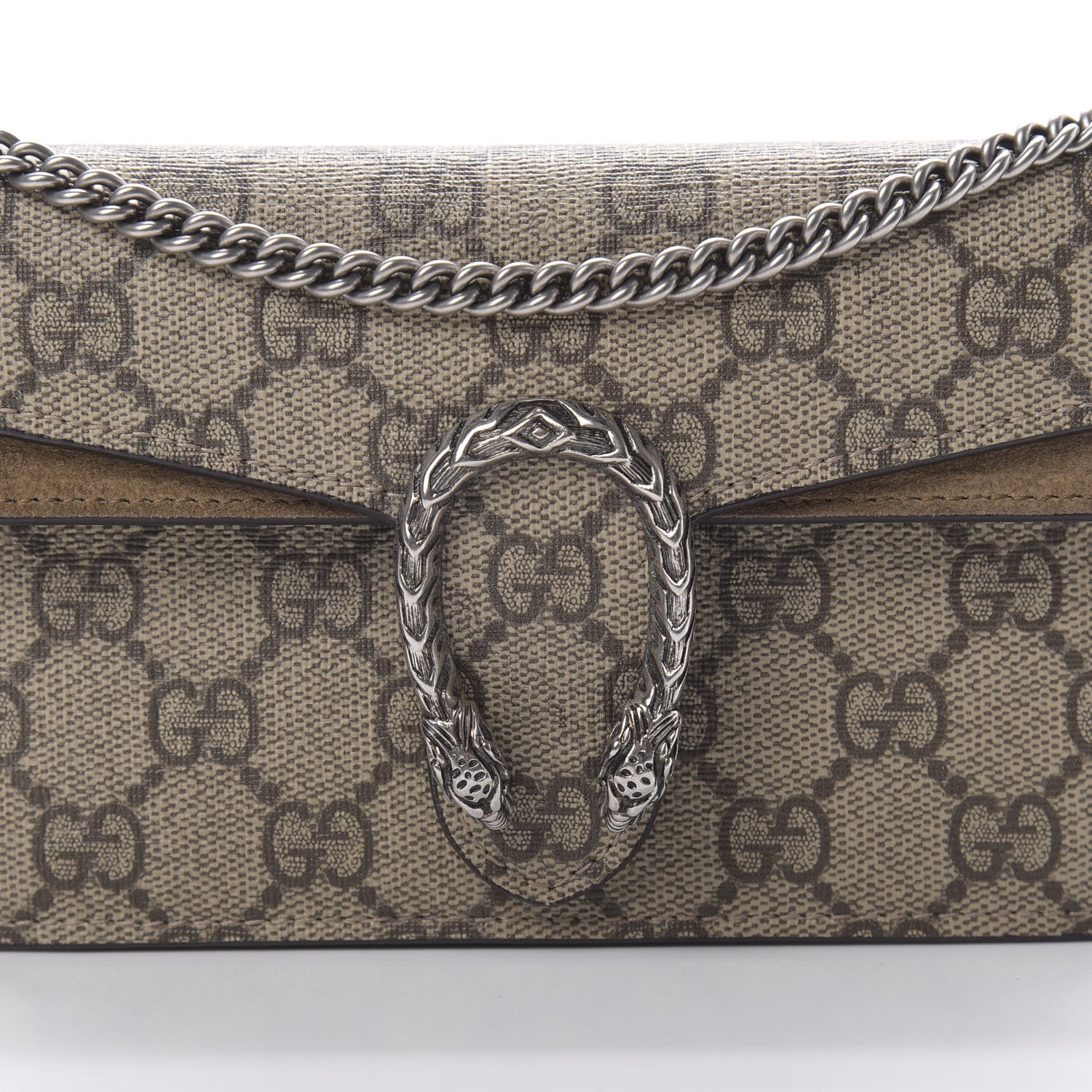 Gucci GG Supreme Monogram Super Mini Dionysus Shoulder Bag Taupe 7 of 15