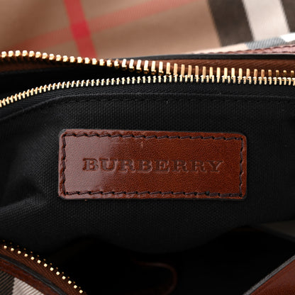 Burberry House Check Bridle Calfskin Small Ledbury Hobo Dark Tan 6 of 12