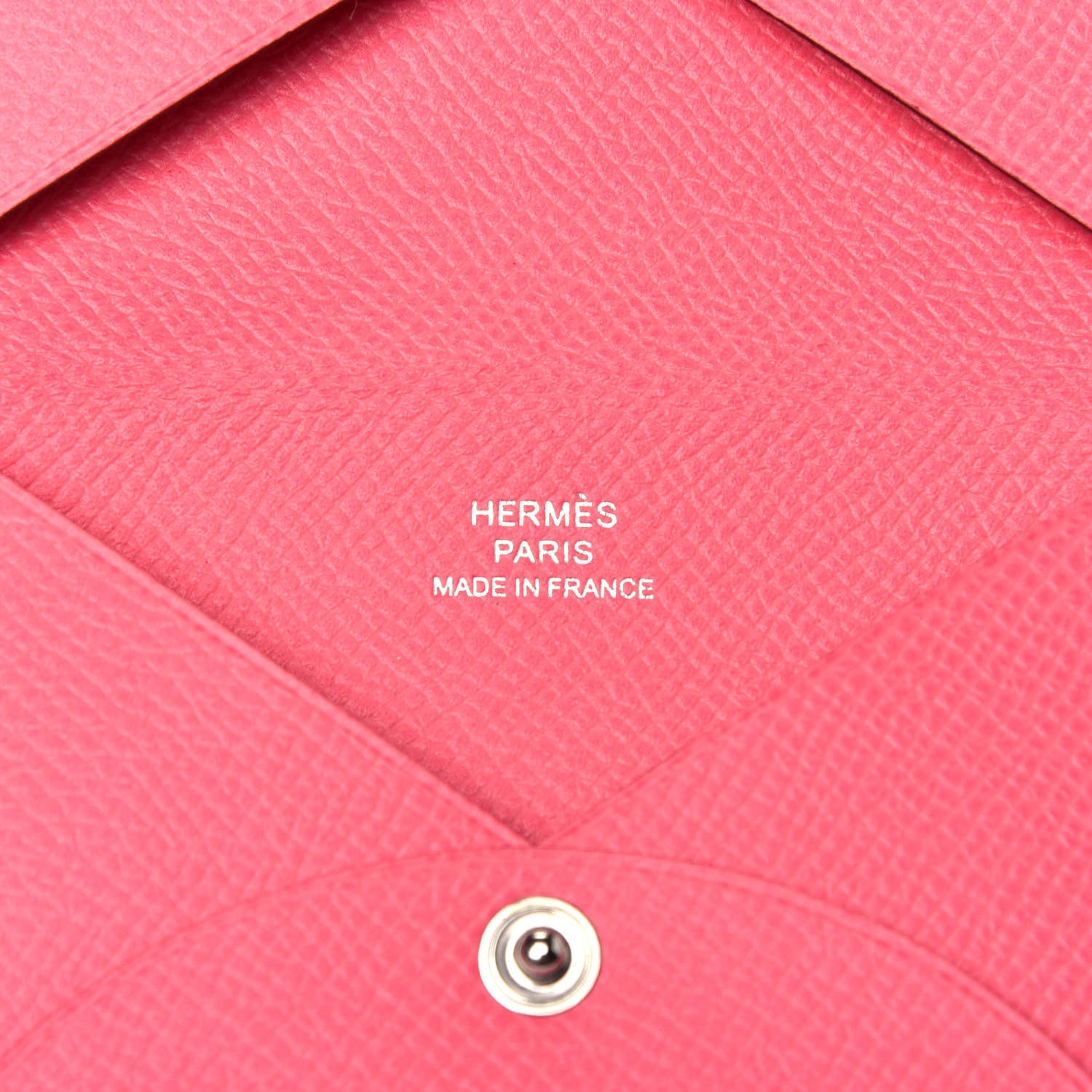 Hermes Epsom Calvi Card Case Rose Azalee 6 of 7