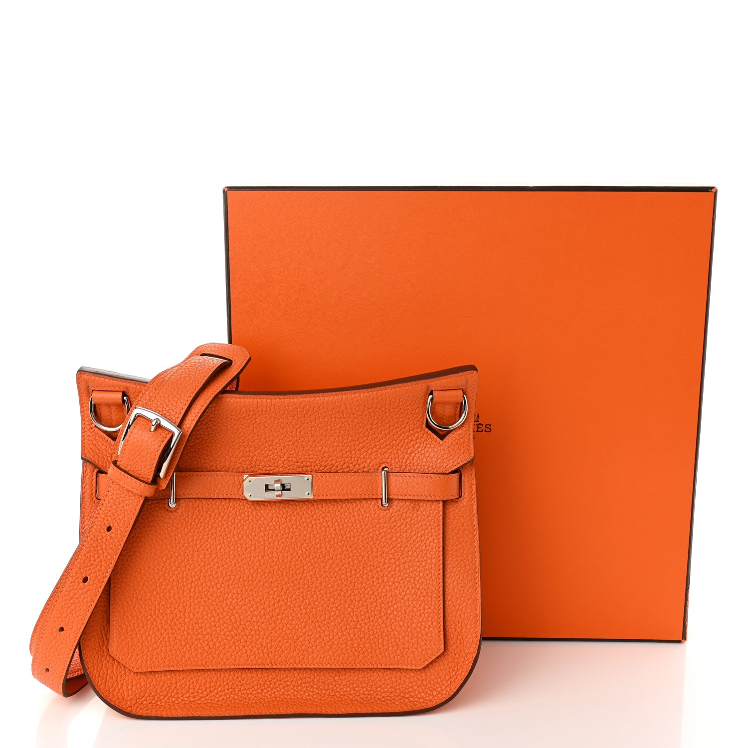 Hermes Taurillon Clemence Jypsiere 28 Orange 11 of 11